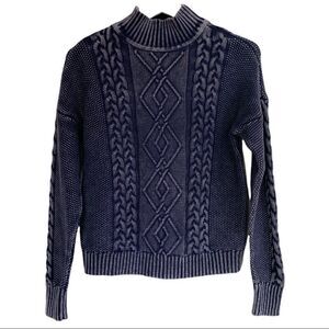 NWT House of Harlow 1960 Thick Knit Mock Neck Sweater